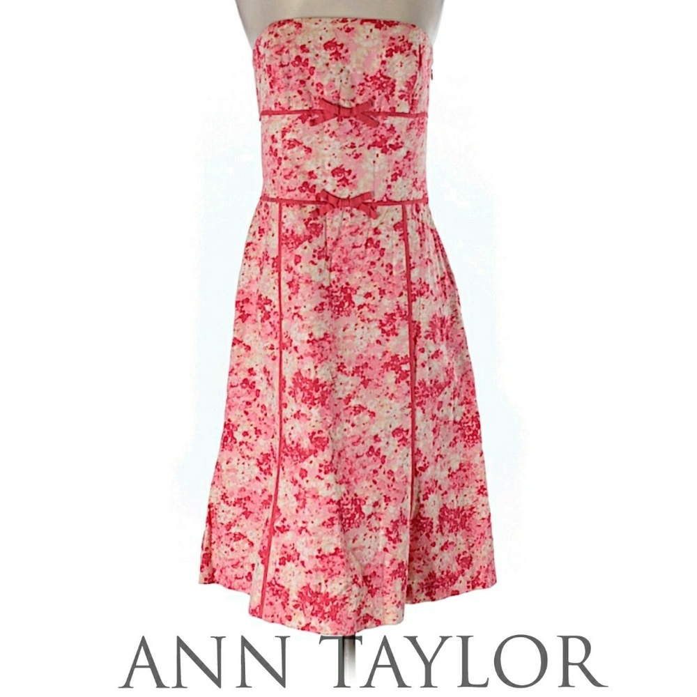 ANN TAYLOR 🔸️Casual Dress🔸️Floral 🔸️Strapless